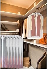 HomeClean Clear Garment Bag 60 x 153 cm Pack of 6 Breathable Dust Cover view 6