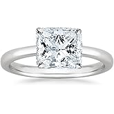 Houston Diamond District 4 to 10 Carat 14K White Gold LAB GROWN Solitaire IGI CERTIFIED Diamond Engagement Ring (E-F Color VS2-SI1 Clarity)