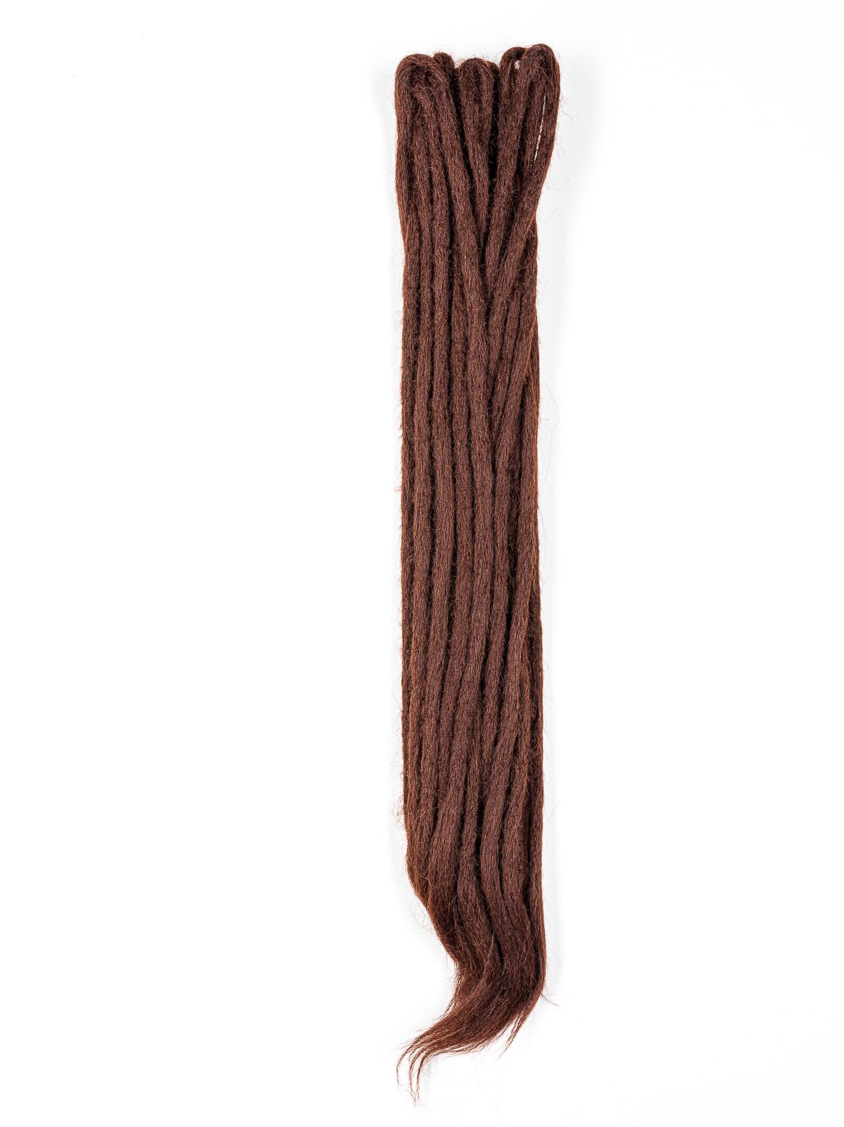 DreadLab - Double Ended Synthetic Dreadlocks (Pack of 10) Crochet Extensions (Brown Crochet)