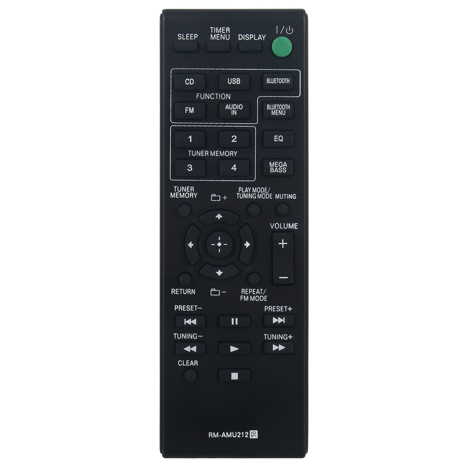 VINABTY RM-AMU212 Audio Remote Control Replacement fit for SONY CMT-X3CD HCD-SBT20 RM AMU212 RMAMU212 HiFi Remote Control