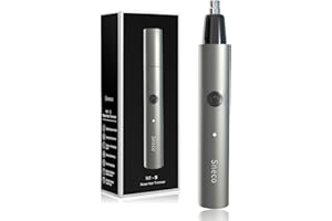 Sneco Rechargeable Ear and Nose Hair Trimmer -Professional Painless Eyebrow & Facial Hair Trimmer for Men Women, Powerful Motor and Dual-Edge Blades for Smoother Cutting Nose Hair Trimmer for Men