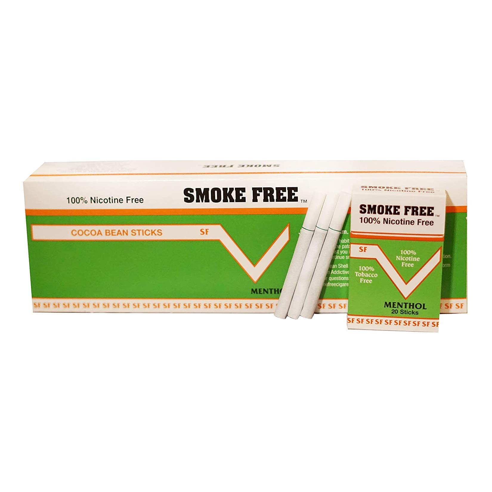 smoke free cigarettes cocoa Smoke Free Herbal Cocoa Cigarettes - 10 Packs Menthol - 100% Tobacco & Nicotine  Free - Non Addictive - Tobacco Substitute - Premium Menthol Flavor - 1  Carton (200 Sticks) in Kenya