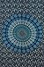 Popular Handicrafts Mandala Bohemian Psychedelic Intricate Floral Design Indian Bedspread Tapestry 54x84 Inches,(140cmsx215cms) Blue