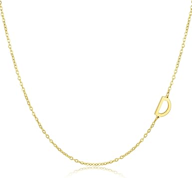 Amazon Com Small Initial Sideways Necklace Silver Gold Mini Tiny Side Letter Necklace For Women Teen Girls Stainless Steel Alphabet Jewelry Gift For Girlfriend Wife Friends Birthday Mother S Day Clothing