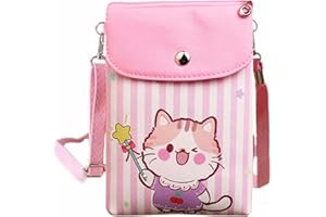 AACKS Kids Phone Bag for Little Girls Phone Wallet Cartoon Crossbody Bags Kids Cellphone Purse for Little Girls Cartoon Phone Bag Lightweight Cell Phone Purse