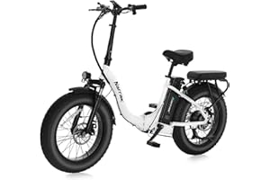 NARRAK Fat Tire Folding Electric Bike, 48V & 624Wh Lithium Removable Battery, Peak 1100W Brushless Motor, Max Speed 28Mph, M5 Large LCD Display, Suspension, Step-Over/Thru Frame