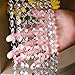 26FT Crystal Garland, KINJOEK Crystal Clear Glass Bead Garland Chandelier Hanging for Wedding Home DIY Craft Jewelry Party Tree Decoration