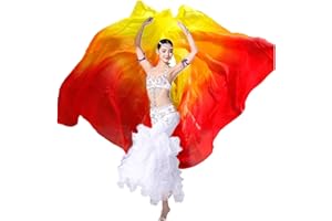 WXHVLTT Belly Dance Veil Silk Belly Dance Veils Silk Belly Dance Veil for Women Multi Color Belly Dance Veil Silk 250 * 114cm