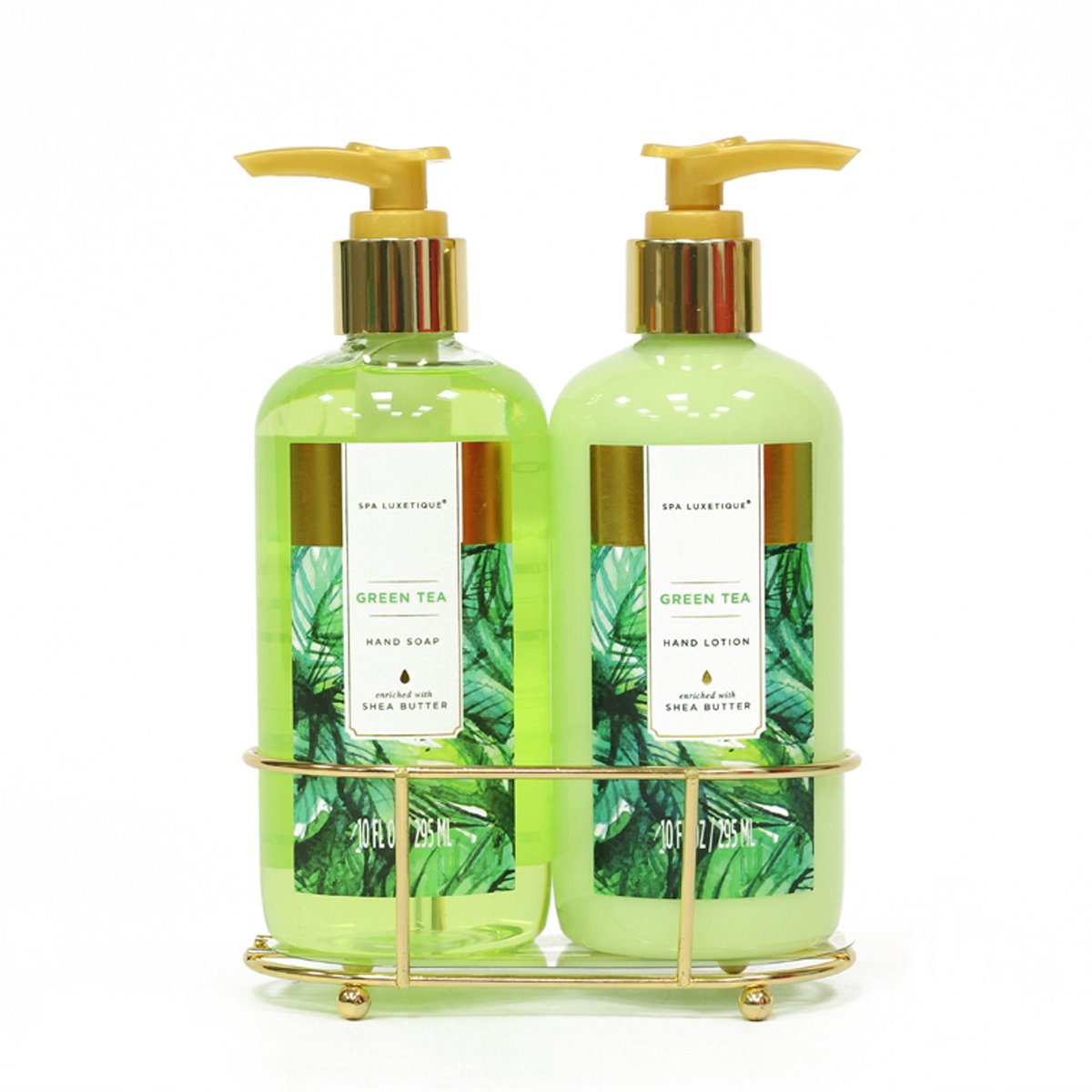Spa Luxetique Hand Soap and Hand Lotion Caddy Set, Ocean Hand Cream Gift Set, Ideal