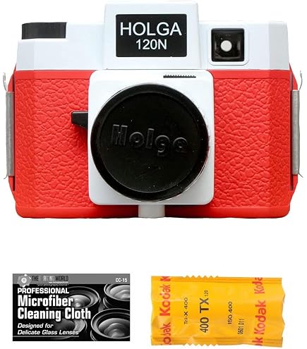 Amazon.com : Holga 120N Medium Format Film Camera (Red/White) with