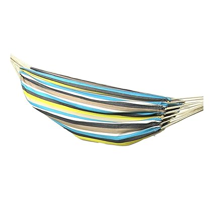 Sunnydaze Premium Double Brazilian Hammock 100% Natural Tightly Woven Cotton, 450 Pound Capacity, Ocean View