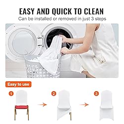 VEVOR 150 Pcs White Chair Covers Polyester Spandex