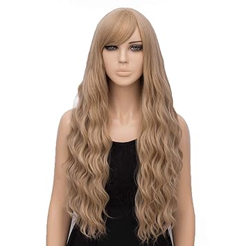 Amazon Com Netgo Ash Blonde Wig For Women Long Wavy Heat