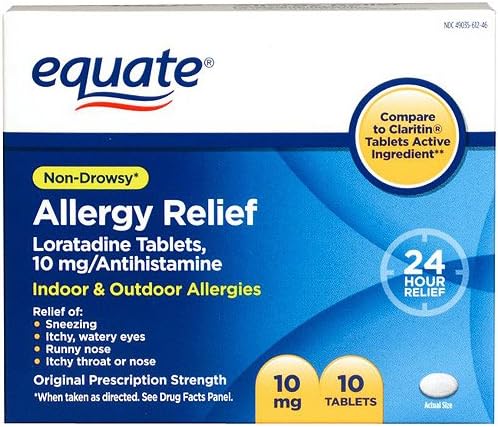 EquateNon Drowsy Allergy Relief 10mg/10 tabs