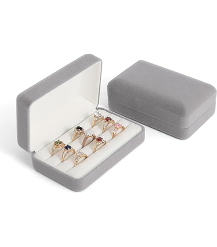 Caja Almacenamiento Anillos Caja De Madera Para Joyas Estilo Trinket Box - Ideal Para Anillos, Pendientes, Hecha De Pino, Diseño BB, Regalo Perfecto Caja Joyas Madera