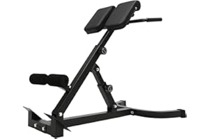 kitneed Roman Chair Back Extension Machine Foldable 5 Position Adjustable Sit up Exercise Multi-Functional Hyperextension Bench Workout Equipment Ab Machine Angle Height Adjust Heavy-Duty for Home Gym