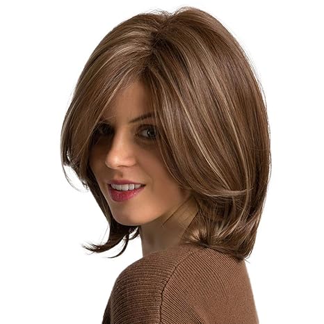 Buy Anself Women Synthetic Wigs Side Parted Heat Resistant