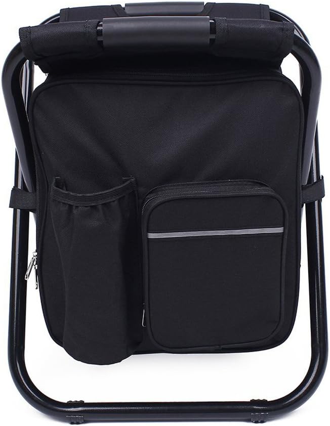 Chaise Pliante Refroidisseur Sac A Dos Tabouret Portatif Camping Avec Sac Isole De Pique Nique Sac Isotherme Sac De Seat Voyage Exterieur Randonnee Peche Plage Bbq Materiel Montage Ligne Peche