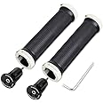 TOPCABIN Bicycle Grips,Double Lock on Locking Bicycle Handlebar Grips Rubber Comfortable Bike Grips for Bicycle Mountain BMX