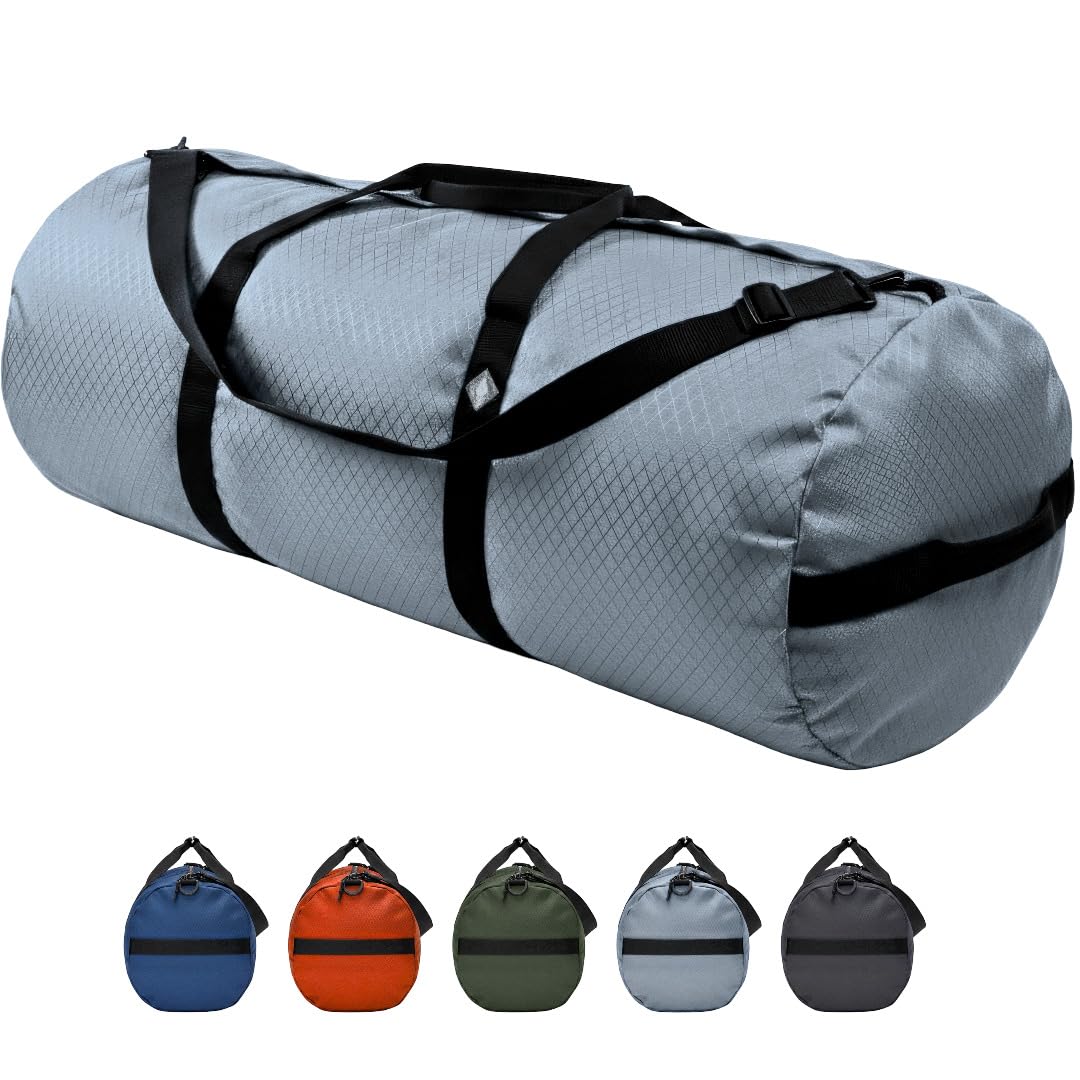 NorthStar Sports 1050 HD Tuff Cloth Diamond Ripstop Series Gear and Duffle Bag, 18 x 42-Inch, Slate Gray