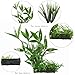 GTidea Aquarium Ornament Large Fish Tank Plastic Underwater Plant Silk Green Grass Leaves for Home Office Saltwater Freshwater Tropical Tank Decorations in 12.4 Inch