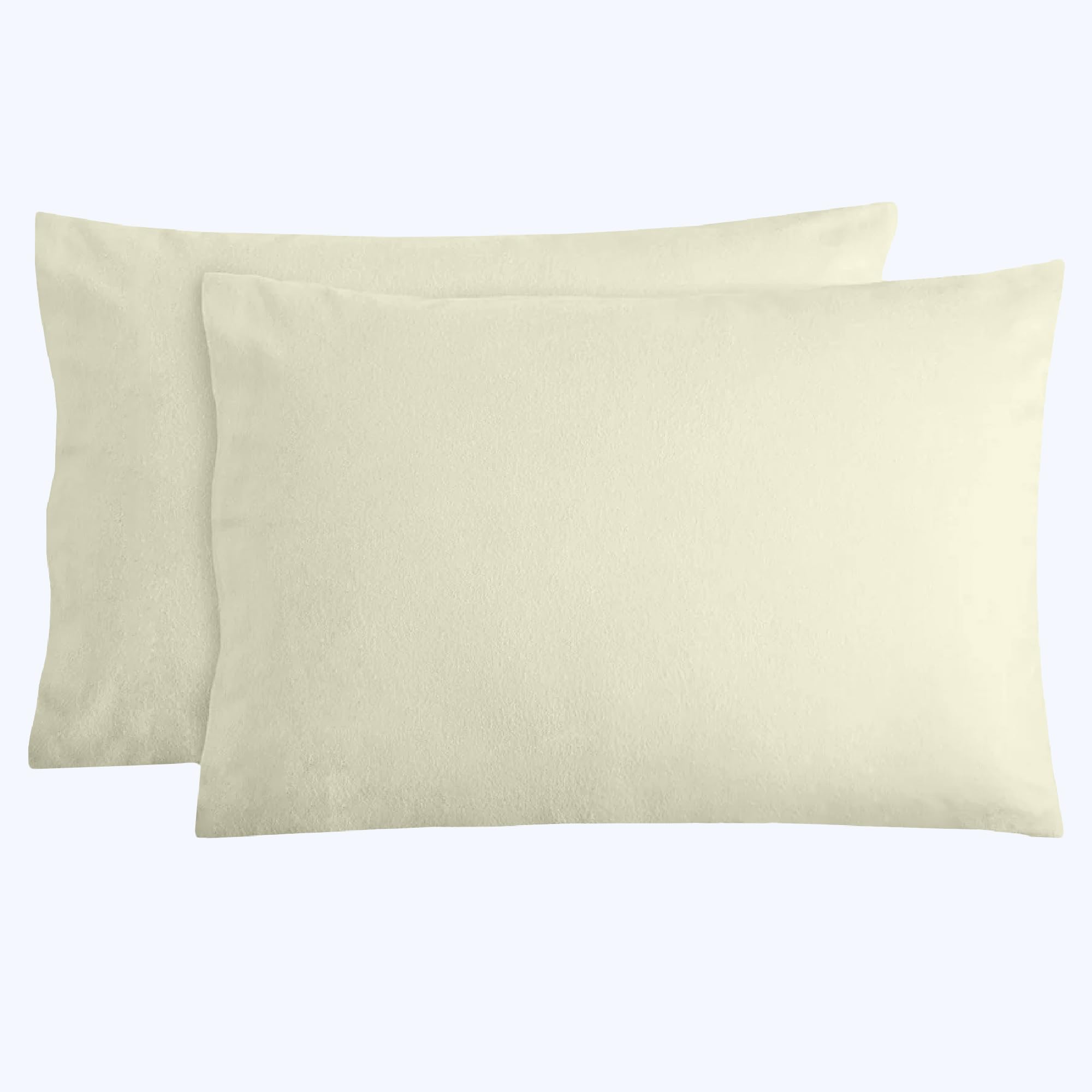 Cotton Comfort Bedding 100% Brushed Cotton Flannelette Pillowcase Pair – Soft Warm Winter Pillow Covers, Luxury Heavyweight Brushed Cotton Flannel Pillowcases for Cozy Comfort
