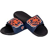FOCO mens NFL Team Cropped Big Logo Shower Sport Slide Flip Flop Sandals