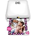 KODAK Step Instant Smartphone Photo Printer - Portable Mini Color Wireless Mobile Printer - Zink 2x3” Sticky-Back Photos - Bluetooth Compatible with iOS & Android Devices - Fun Editing App - White