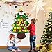 SK SUPKER Christmas Advent Calendar, Felt Christmas Tree with Pockets 24 Days for Kids Xmas Holidays Indoor Home Wooden Wall & Door Decoration