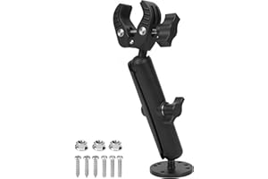 SOULKAWA Trolling Motor Stabilizer Mount Support for Minn kota Terrova/Riptide Terrova/Ulterra/PowerDrive, Tough-Claw Boat Trolling Motor Shaft Reduces Bounce, 360° Adjustable, Fits to 0.6" to 2" Diameter Bar