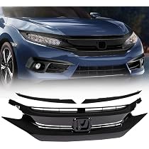 thumbnail image 2 of Pair Left & Right Headlight Assemblies For Honda Civic 2016-2020 – Black Housing, Halogen, Clear Lens 2 of 3