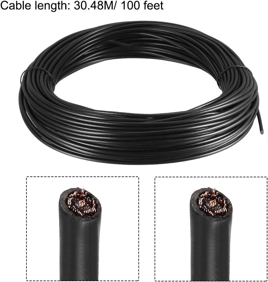 sourcing map RF Coaxial Cable RG174 Antenna Extension Cable 50 ohm for Digital Extension Connection - 100 feet - Image 3