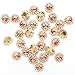 Premium Crystal Rhinestones Sew on, 50Pcs Bright Flatback Beads Buttons with Diamond, DIY Craft Perfect for Clothes Garment, Clothing, Bags, Shoes, Dress, Wedding Party Decoration (Rose Gold)
