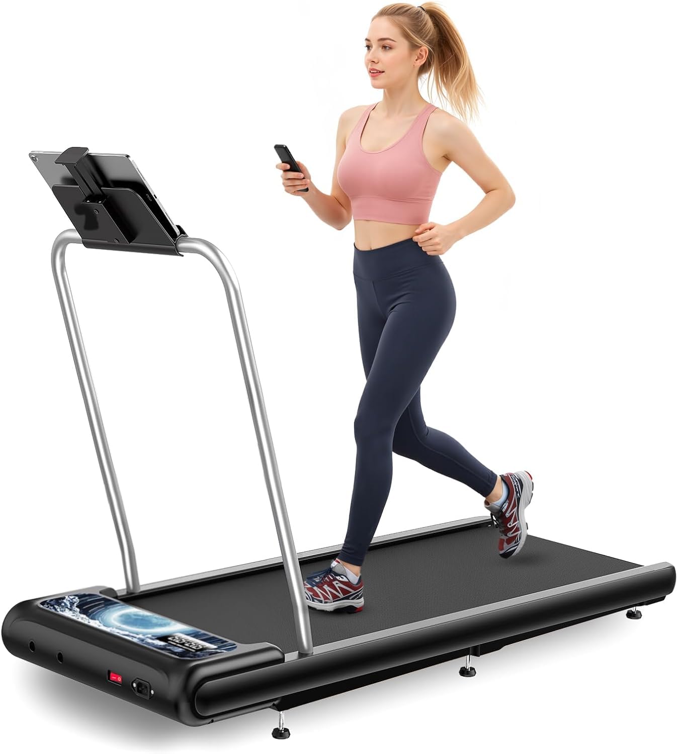 Photo 1 of ***FACTORY SEALED***Walking Treadmill Pad with Incline Handle Bar, Silent Fitness Equipment, Treadmill with 4-in-1 Modes, Easy Assembly, Portable Home Gym Equipment