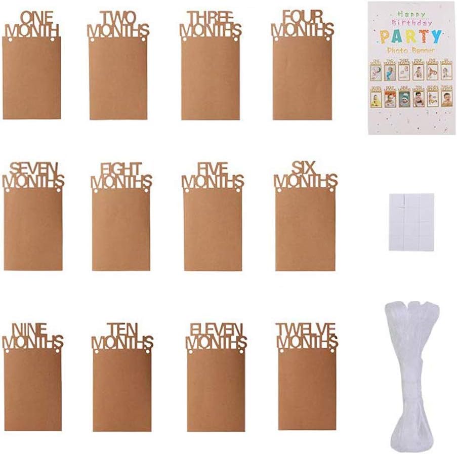 Marron Bebe 1 12 Mois Guirlande Bunting Banniere Photo Pour Premier Anniversaire Bapteme Party Decor Ootsr 1er Anniversaire Photo Banniere Bannieres Decorations Et Accessoires De Fete Pour Enfants Centroarco Com