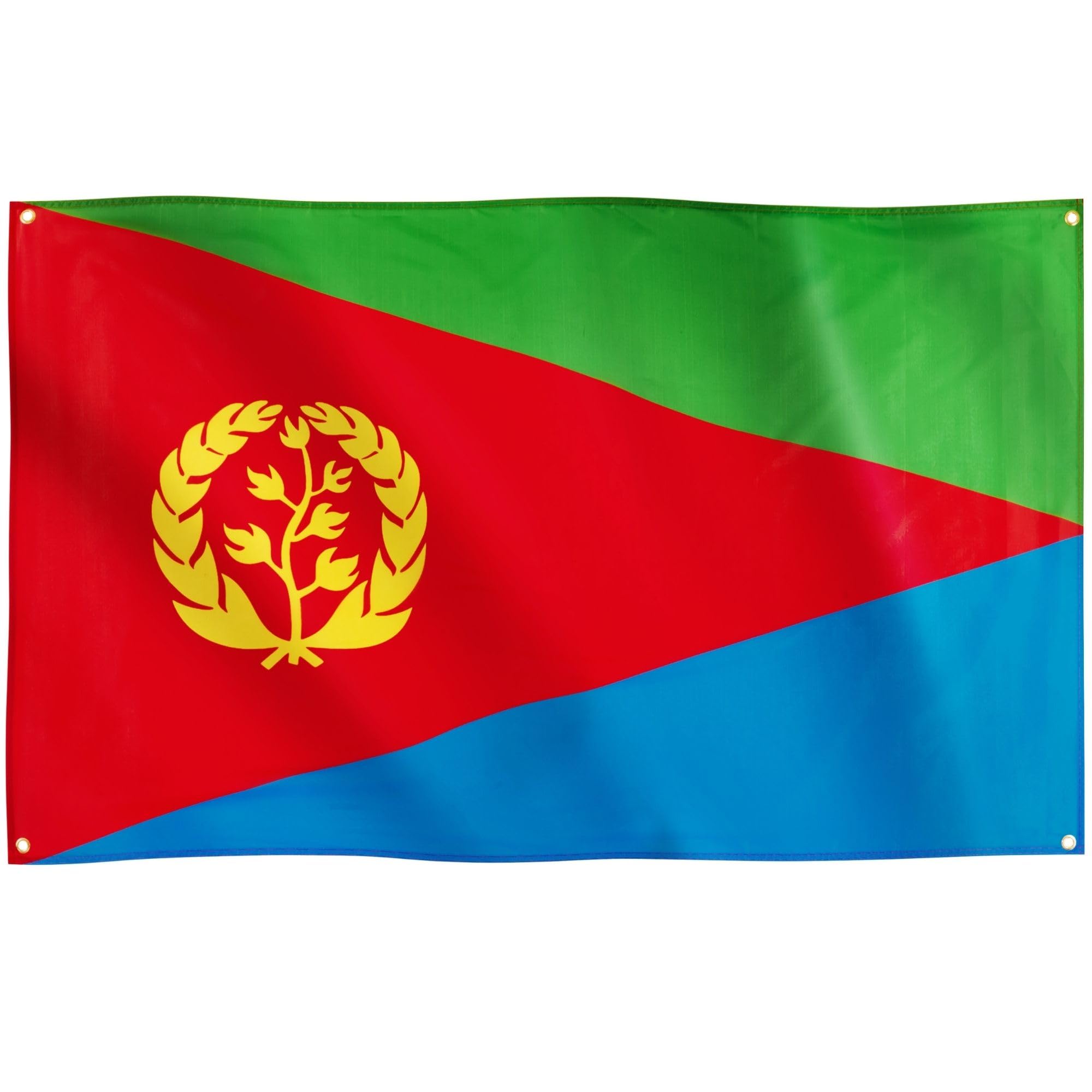 Runesol Eritrea Flag, 91x152cm, 3ft x 5ft, 4 Grommets, Eyelet In Every Corner, Eritrean State Flag, Premium Flags, Independence Day, Inside, Outside, Vivid Colours — image 1