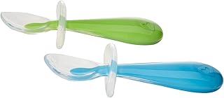 Munchkin Gentle Scoop Esslernlöffel, 4er-Pack, blau/grün
