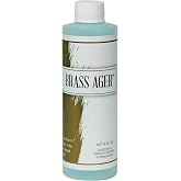 BRASS AGER 8oz. (Ounce) Darkening Solution Antique Vintage Old Metal Patina Copper tin Bronze Dull