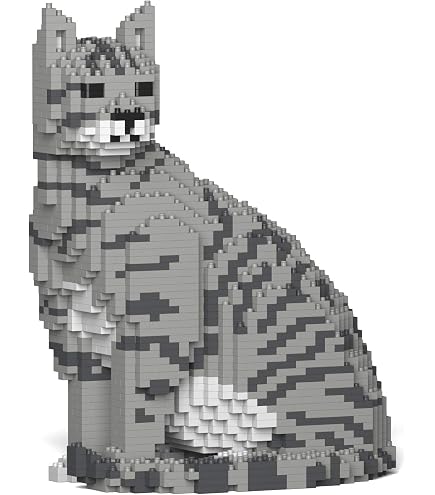 JEKCA Set Di Costruzioni 3D American Shorthair Cat, Modello In Mattoncini Con Sistema Di Blocco Brevettato, Oltre 2160 Pezzi, Per Adulti E Ragazzi 14+ - 2