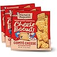 Michel et Augustin Gourmet Crackers, Comté Cheese Biscuits with Black Pepper, Savory Party Crackers, French Snacks, 3-Pack, 3.5 oz. Bags