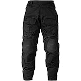MERJAZ Men’s Tactical Pants with Knee Pads Waterproof G3 Combat Pants Camo Cargo Pants with 10 Pockets No Belt