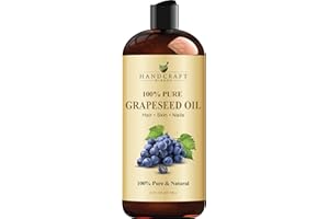 Handcraft Blends Grapeseed Oil - Cold-Pressed 16 Fl Oz - 100% Pure and Natural - Premium Grade Carrier Oil for Skin and Hair - Hair and Body - Massage - Hexane-Free