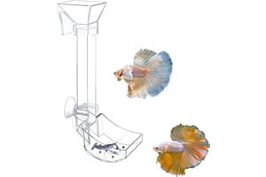 KEAJUIDY Aquarium Fish Shrimp Feeding Dish Set - Clear Feeder Tube and Dish With Cleaning Brush and Measuring Spoon for Shrimp - Prevents Food Scattering - Supplies for Small Fish