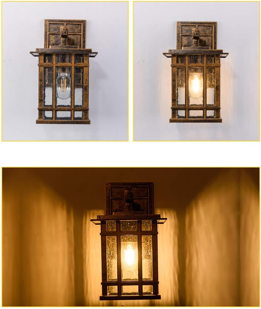 Retro Wasserdichter IP44 Außen-Wandleuchte Schwarz Wandlampe