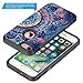 iPhone 7 Plus case, kaesar [Slim Fit] [Shock Absorption] 2-Piece Hybrid Dual Layer Shockproof Hard Cover Graphic Fashion Cute Colorful Silicone Skin Case for Apple iPhone 7 Plus - Mandala