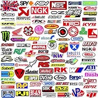 POP Sticker Car & Moto Modified Brand Logo Series Sticker Pack (103 pcs) Vinyl Stickers for Laptop,Car,Moto,Skateboard,Bike,Luggage,iPhone.Graffiti Decal for Family,Friends,Children,Adults-Waterproof