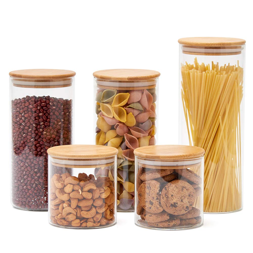 Best Kitchen Canister Bamboo Set Of 2