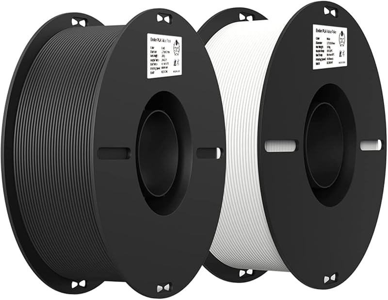 Creality Ender PLA Filament 1.75mm 2kg Spool White Black 0.03mm Tolerance