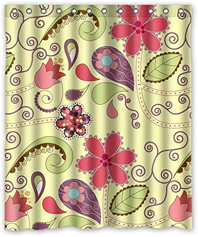 Finearts Bathroom Curtains Of Flower Polyester Width X Height / 72 X 72 Inches / W H 180 By 180 Cm Best Fit For Kids Boys Kids Valentine Girls. Home Fashion. Fabric