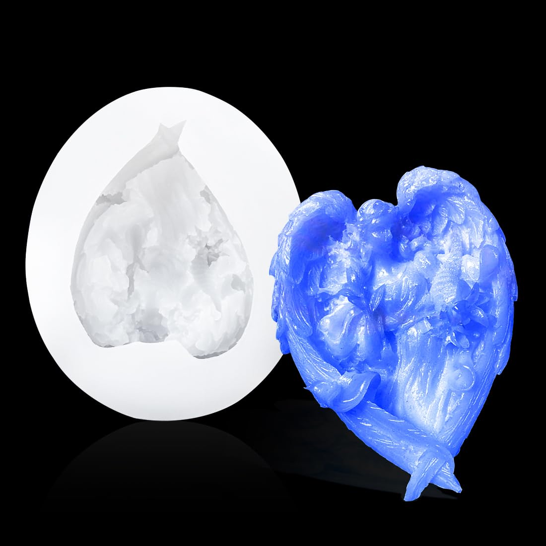 Voyyphixa Angel Wing Resin Mould, Sleeping Angel Silicone Molds, Soap Making Mould, Epoxy Resin Casting Molds for DIY Resin Ornament Plaster Crafts